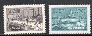 Finland Sc 239-40 1942 Bridge & Harbour stamp set mint NH