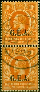 Tanganyika 1922 10c Orange SG73 Very Fine Used Pair (Variants Available)-Vari...