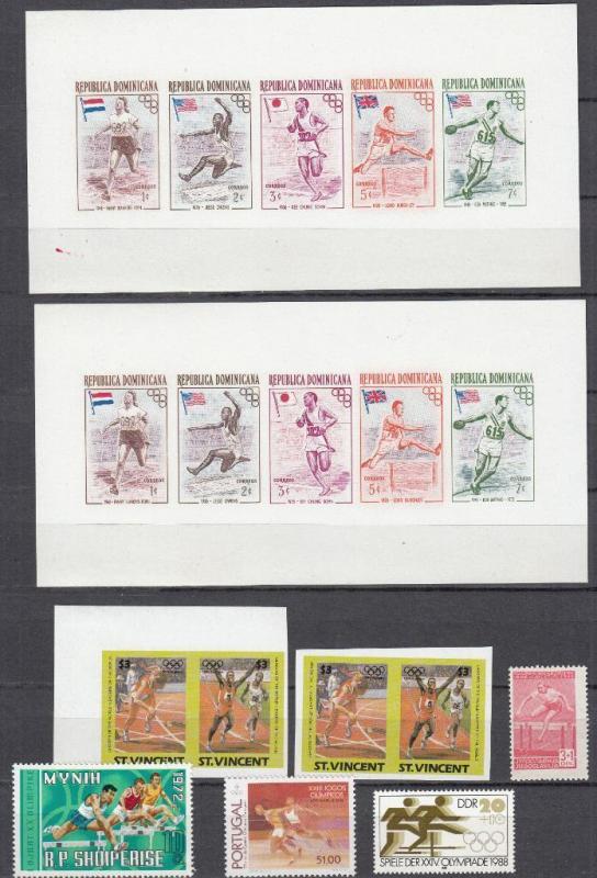 Athletics: Running - small stamp collection - MNH