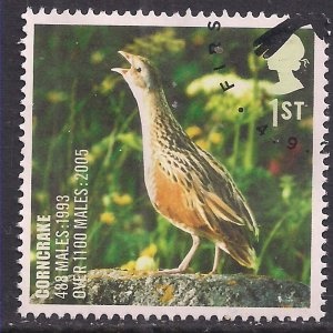 GB 2007 QE2 1st Action For Species Birds Corncrake Ex Fdc SG 2772 ( K1648 )
