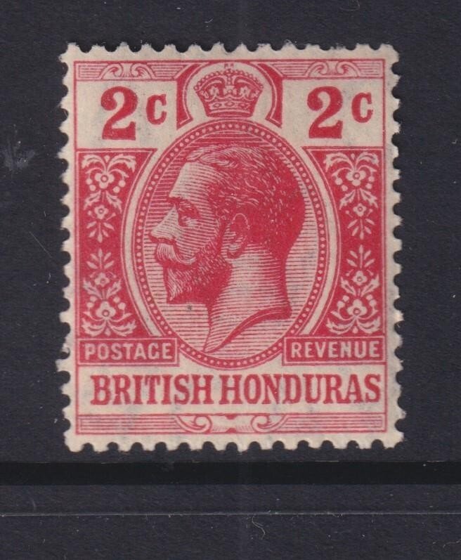 BRITISH HONDURAS, 1913 KGV 2c. Red, lhm.