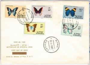 BUTTERFLIES - ETHIOPIA -  POSTAL HISTORY -  FDC COVER 1967