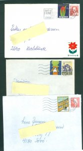 Denmark. 3 Covers With Christmas Seal. 1970-1984,Poster Stamp-1994. Postal Used.