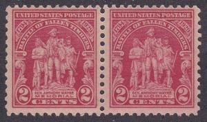 U.S. # 680, General Anthony Wayne, Hinged Pair 