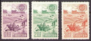 CHINA TAIWAN Sc#1308-1310 Agricultural Census (1961) MNH NGAI