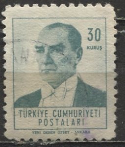 Turkey 1962: Sc. # 1529; Used Single Stamp