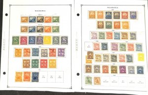 Nicaragua Stamp Collection on 60 Scott International Pages, 1862-1976 (BB)