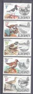 Alderney 13-17 MNH Birds SCV15