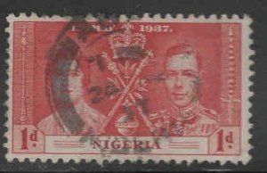 Nigeria Scott 50 Used 1937 Coronation stamp