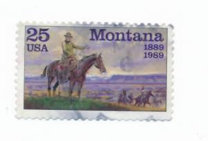 USA 1989 - Scott 2401 used - 25c, Montana