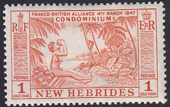 New Hebrides Br 90 Woman Drinking From A Coconut 1957