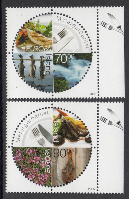 Iceland MNH 2005 Scott #1050-#1051 Set of 2 Food Culture - EUROPA