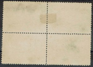 NEW GUINEA 1939 BULOLO AIRMAIL 5/- BLOCK USED 