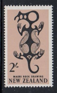 New Zealand Sc 347 1960 2/ Rock Drawing stamp mint NH