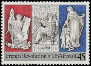 United States C120 - Mint-NH - 45c French Revolution, 1789 (1989) (cv $0.95)