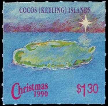 Cocos Islands #222-224, Complete Set(3), 1990, Never Hinged