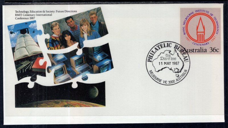 Australia RMIT Centenary Postal Stationary U/A FDC