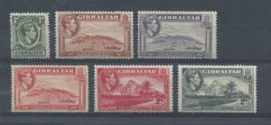 Gibraltar KGVI 1938-44 various values to 2d mint o.g. hinged