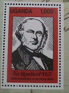 UGANDA-1990 SC#797  PENNY BLACK 150TH ANNIV: LONDON'90 STAMP SHOW:: MNH S/S