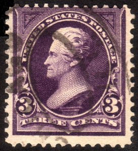 1895, US 3c, Jackson, Used, Sc 268