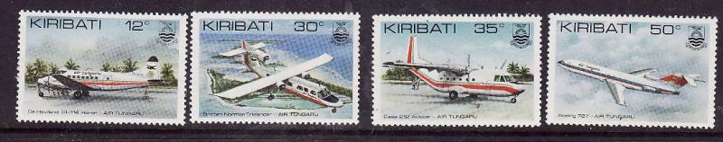 Kiribati-Sc#400-3-Unused NH set-Planes-Air Tungaru-1982-