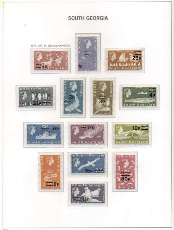 BRITISH ANTARCTIC TERRITORY & SOUTH GEORGIA COLLECTION 1963-2000 Scott $1,053.00