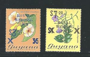 Guyana Scott #334 & 335a, Unused, never hinged