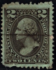 RB12a 2¢ Proprietary Stamp (1875) Used/Fault