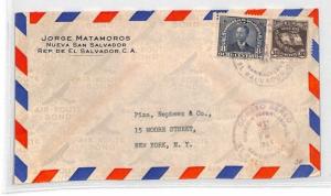 Aviation El Salvador USA New York Airmail Cover{samwells-covers} CE110