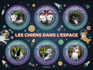 Togo - 2020 Space Dogs & Rockets - 4 Stamp Sheet - TG200344a