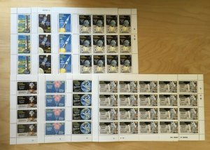 FULL SHEETS Grenadines 1989 1067-74 - Moon Landing Anniv. - Set of Sheets - MNH