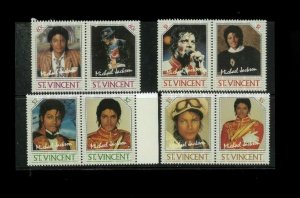 Wholesale Topical. St. Vincent 894-97 Michael Jackson. Cat.167.50 (25x6.70)