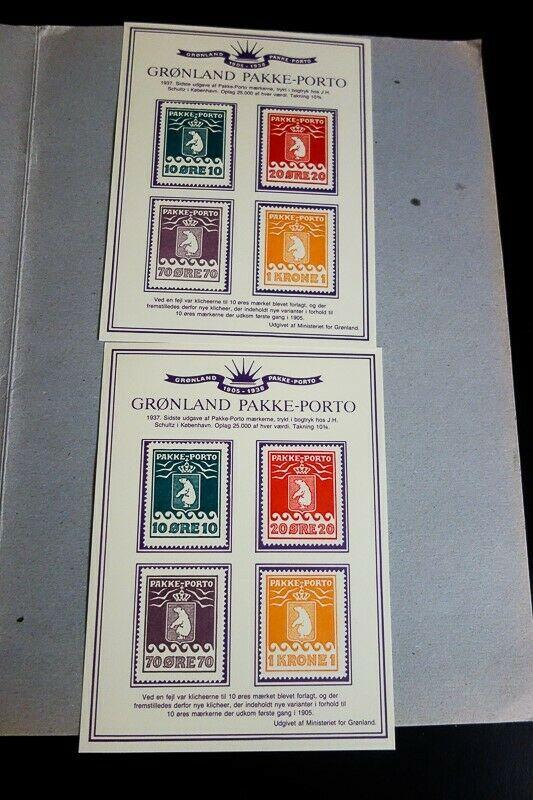 Greenland Card Board Polar Bear Sheets Repros with 108 Stamps