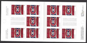 Canada #2339a MNH Bklt., Montreal Canadians hockey jersey, issued 2009