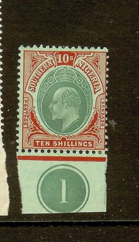 SOUTHERN NIGERIA (P3009B) KE 10/- PL #1 SG43  MOG