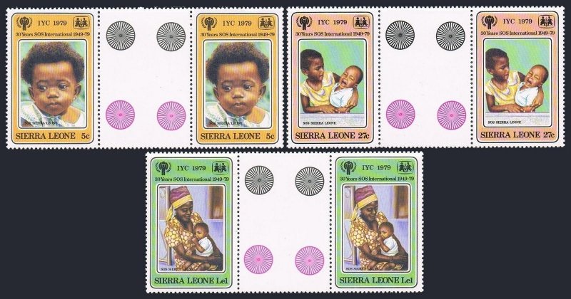 Sierra Leone 451-453 gutter,MNH.Michel 578-580. Year of Child ICY-1979.