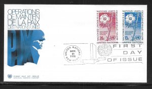 United Nations NY 265-266 Peace-Keeping Geneva Cachet FDC First Day Cover