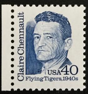 US #2187c MNH Single w/selvage Tagged Shiny Gum C. Chennault SCV $1.00