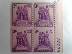 SCOTT # 837 NORTHWEST TERRITORY PLATE BLOCK  VERY DESIRABLE MINT NEVER HINGED