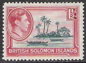 Solomon Islands #69 KG VI & Island MH