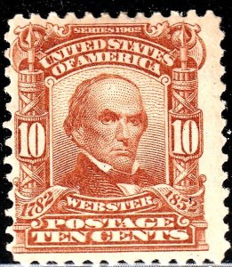#307 US 10 CT PALE BROWN WEBSTER-PREVIOUSLY HGD-MINT-FINE-VF