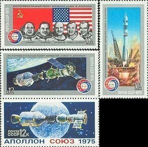 USSR 1975 Soyuz-Apollo Joint issue USSR-USA Set MNH