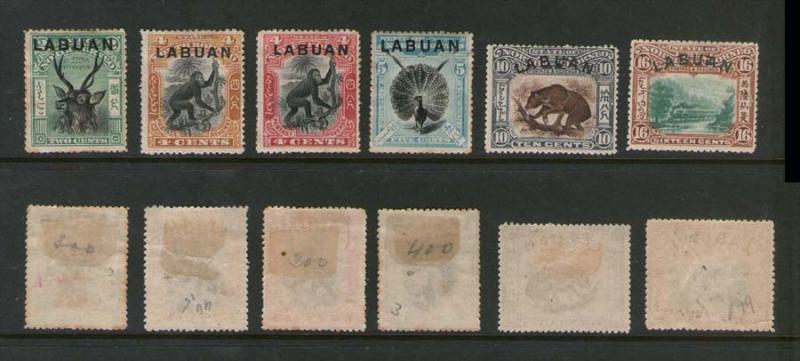 Malaya S. Setts. Labuan 1900 SG 111-116 set of 6 MH