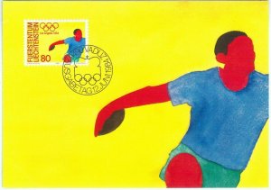 72799 - LIECHTENSTEIN - postal history - MAXIMUM CARD - SPORTS Lympiade 1984-