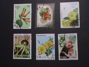 ​CUBA-VERY OLD CUBA-FLOWERS STAMPS USED- VF WE SHIP TO WORLD WIDE.WE COMBINED