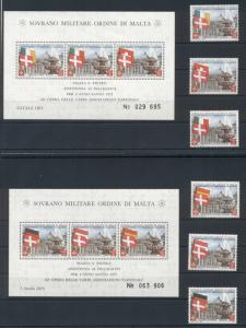 Architecture Flags Sovereign Order of Malta MNH stamps set 