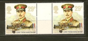 Great Britain SC#1159 Lord Trenchard Gutter Pair Mint Never Hinged