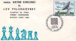 Argentina 1980 Chess Korchnoi Vs Polugaievsky Special Cancellation