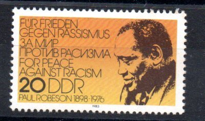 GERMAN DEMOCRATIC REPUBLIC - 1983 - PAUL ROBESON - AGAINST RACISM -