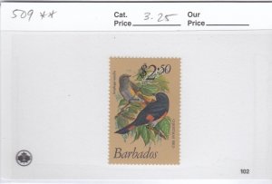 Barbados 509 Christmas Bird mnh